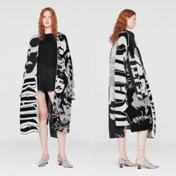 Stella McCartney Beatles Get Back Paneled Knit Coat Small - Picture 2 of 6